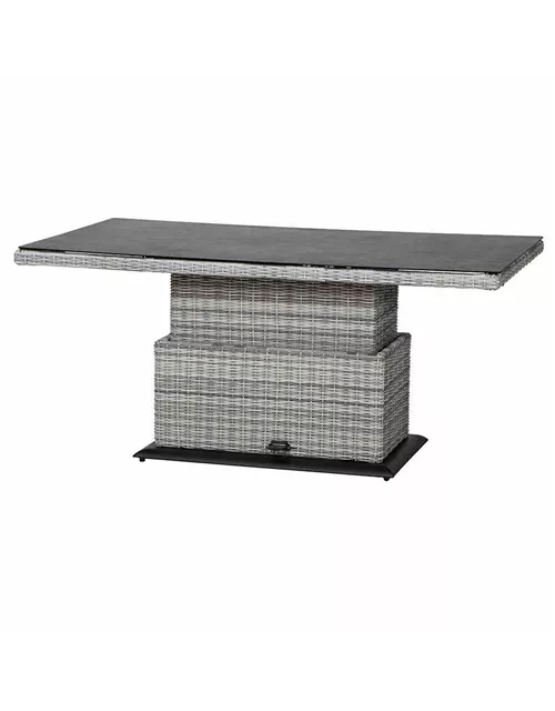 Siena Garden Soria Lifttisch 130x75 cm Geflecht/Spraystone 