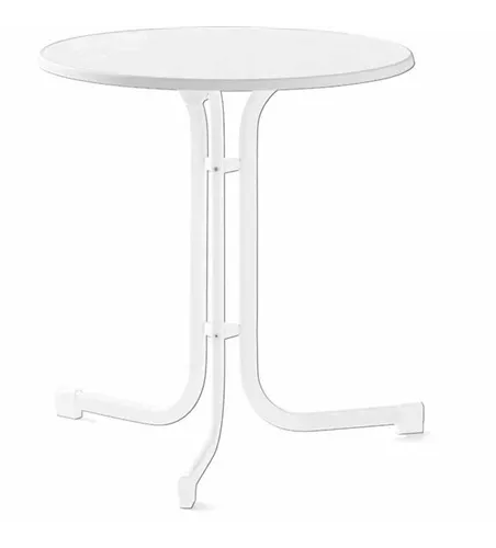 Sieger Klapptisch Ø70cm weiß Stahl 