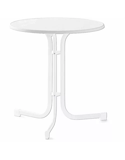 Sieger Klapptisch Ø70cm weiß Stahl 