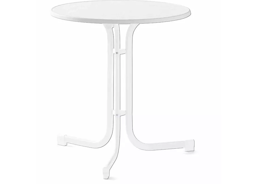 Sieger Klapptisch Ø70cm weiß Stahl 