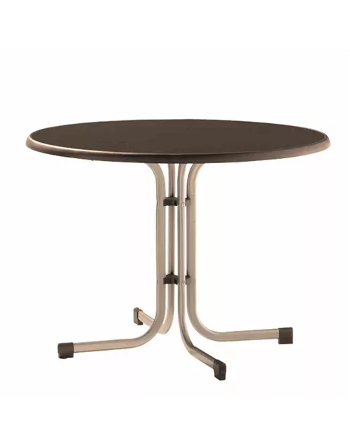 Sieger Klapptisch Ø100cm mocca Stahl