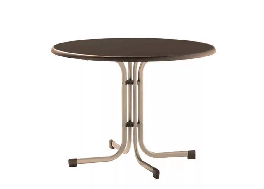 Sieger Klapptisch Ø100cm mocca Stahl