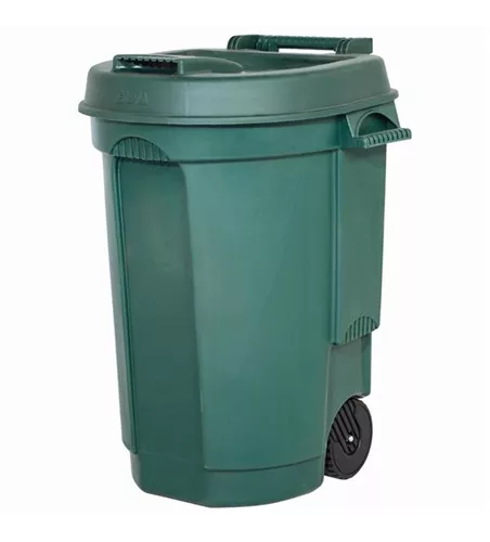 Fahrbarer Abfallbehälter 110L 55x58x81cm, grün