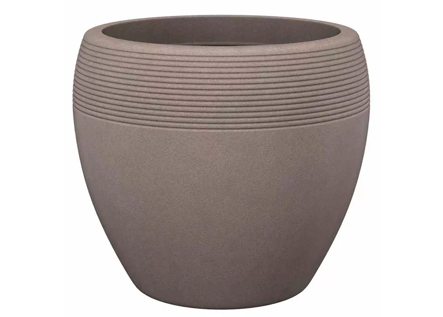 Scheurich Pflanzgefäß Lineo Ø 39 cm Taupe Granit