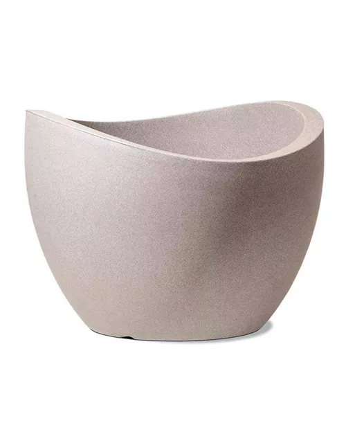 Scheurich Pflanzgefäß Wave Globe Ø 30 cm Taupe-Granit