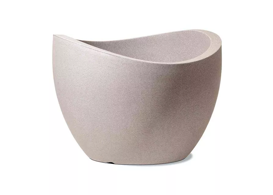Scheurich Pflanzgefäß Wave Globe Ø 30 cm Taupe-Granit