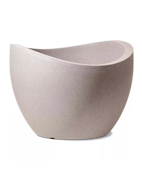 Scheurich Pflanzgefäß Wave Globe Ø 40 cm Taupe-Granit