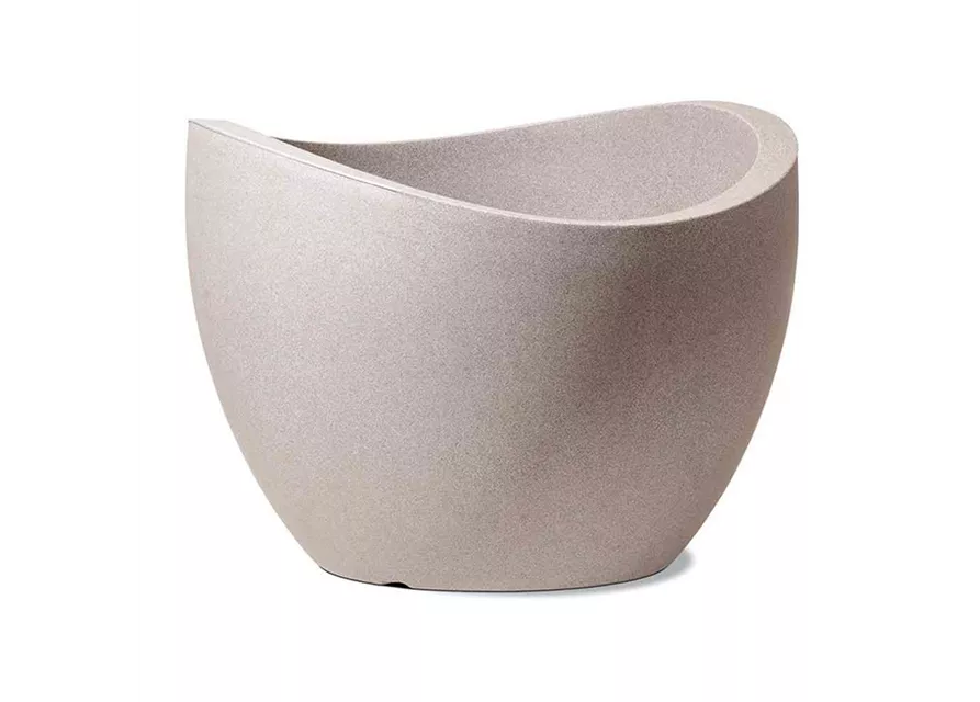 Scheurich Pflanzgefäß Wave Globe Ø 40 cm Taupe-Granit