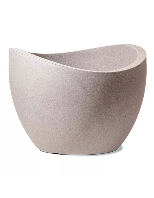 Scheurich Pflanzgefäß Wave Globe Ø 50 cm Taupe-Granit