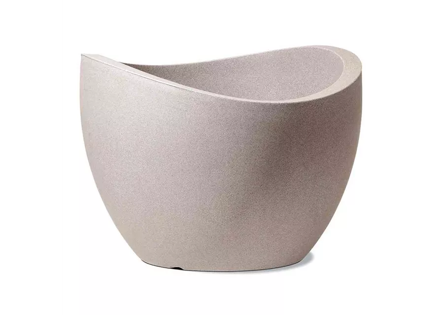 Scheurich Pflanzgefäß Wave Globe Ø 50 cm Taupe-Granit