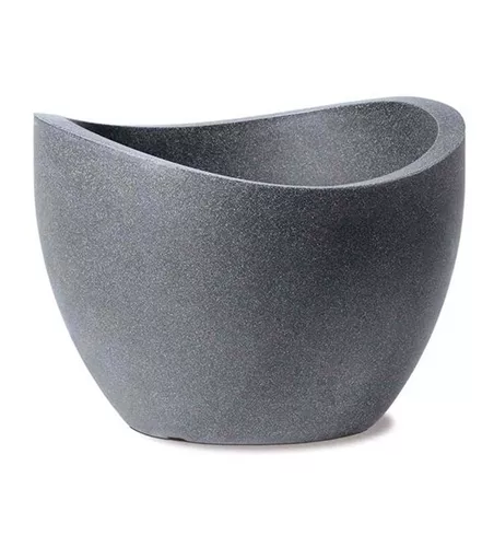Scheurich Pflanzgefäß Wave Globe Ø 60 cm Schwarz-Granit