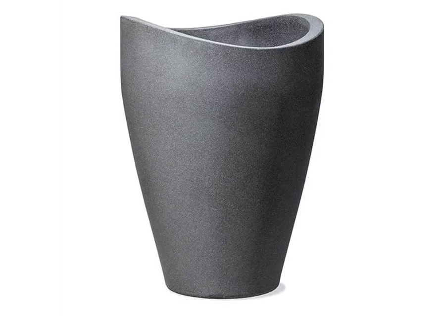 Scheurich Pflanzgefäß Wave Globe High Ø 30 cm x 40 cm Schwarz-Granit
