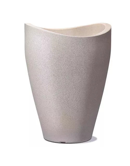 Scheurich Pflanzgefäß Wave Globe High Slim Ø 40 cm x 80 cm Taupe Granit