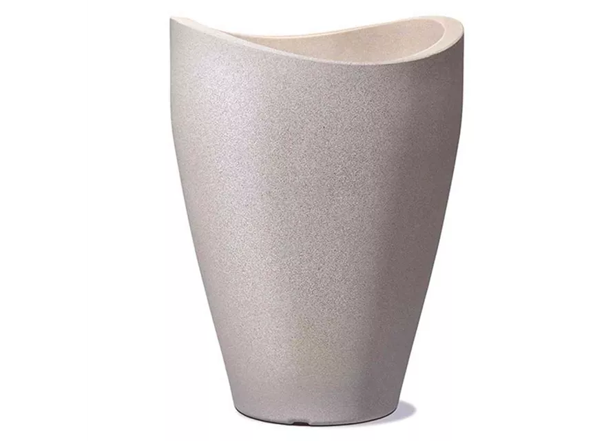 Scheurich Pflanzgefäß Wave Globe High Slim Ø 40 cm x 80 cm Taupe Granit
