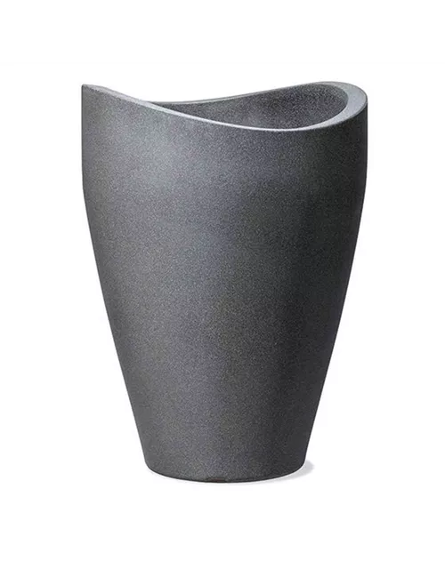 Scheurich Pflanzgefäß Wave Globe High Ø 50 cm x 67 cm Schwarz-Granit