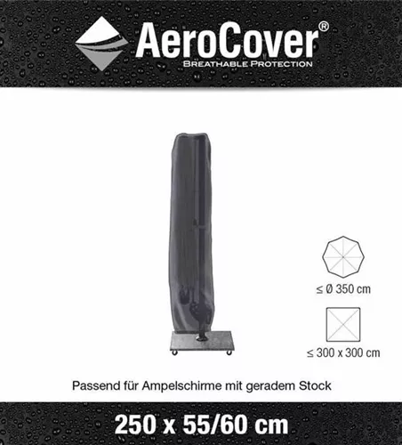 Aerocover Schutzhülle für Ampelschirm 250x55 cm