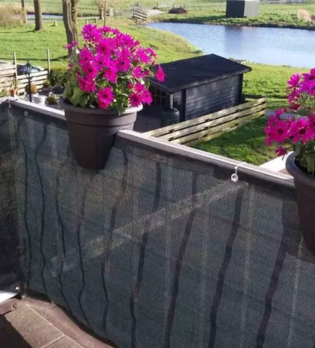 Balkonbespannung 500 x 90cm anthrazit