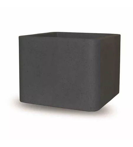 PP-Plastic Cube 40cm schwarz-granit Betonlook