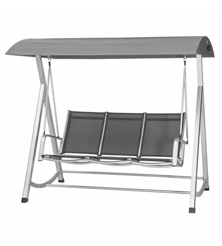 MWH Hollywoodschaukel Elements Textilgewebe 3-Sitzer schwarz