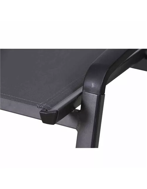 MWH Gartenhocker Elements Textilgewebe 54 cm x 58 cm x 49 cm anthrazit