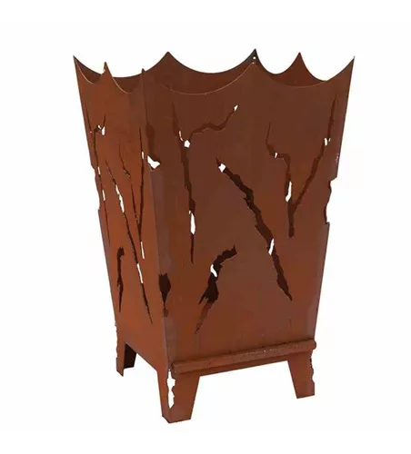 H.G-Deko Feuerkorb Mystic mit Schiebeplatte 40x40x64cm