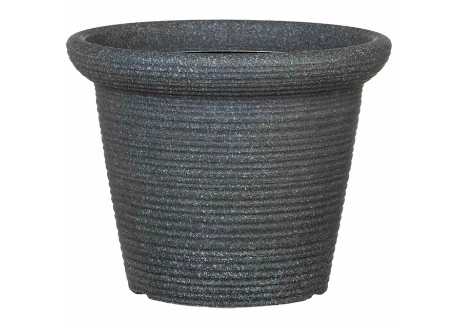 PP-Plastic Gefäß Luna 38, Ø 38x30cm schwarz Granit 