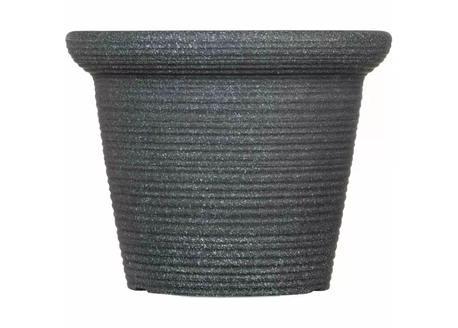 PP-Plastic Gefäß Luna 38, Ø 38x30cm schwarz Granit 