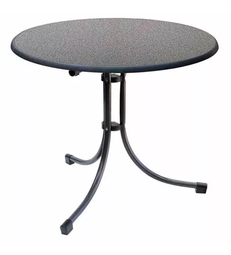 MFG Gartentisch Boulevard Klapptisch Ø 85cm Schwarz, Silber