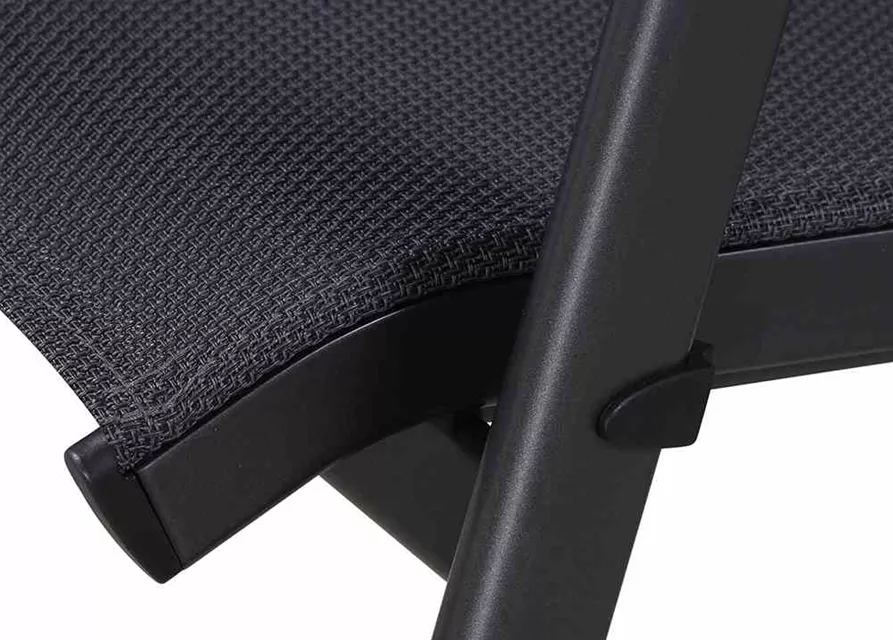 MWH Stapelsessel Largo Textilgewebe eisengrau