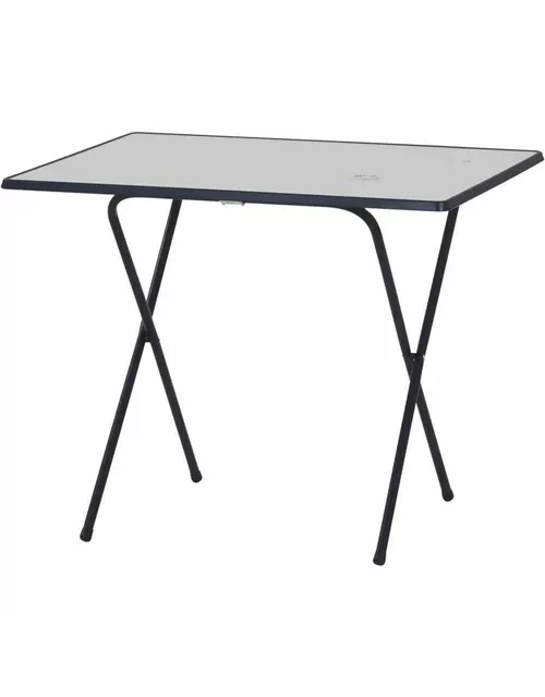 MFG Campingtisch/Scherentisch 60 x 80 cm, weiß/blau