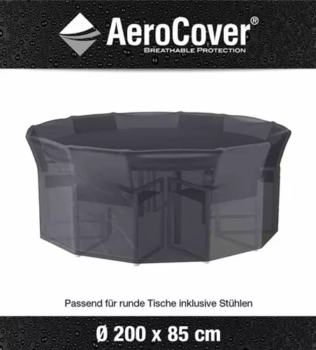 Aerocover Schutzhülle für Gartenmöbelset Ø200 x H85 cm