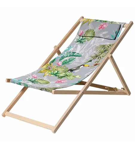 Madison Strandstuhl Palme Papagei 90 x 55 x 87 Holz