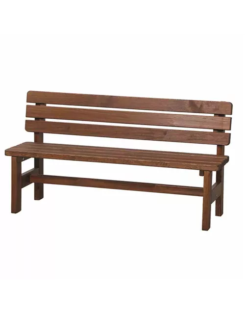 Bank Tessin 150 cm, braun Massivholz 