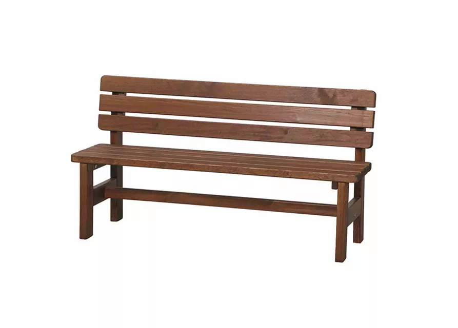 Bank Tessin 150 cm, braun Massivholz 