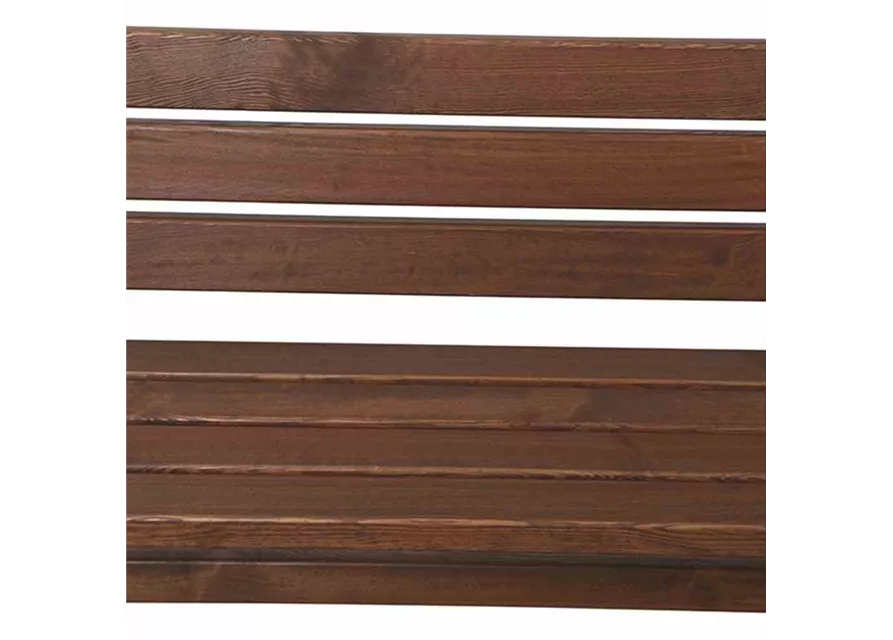 Bank Tessin 150 cm, braun Massivholz 