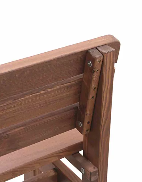 Bank Tessin 150 cm, braun Massivholz 