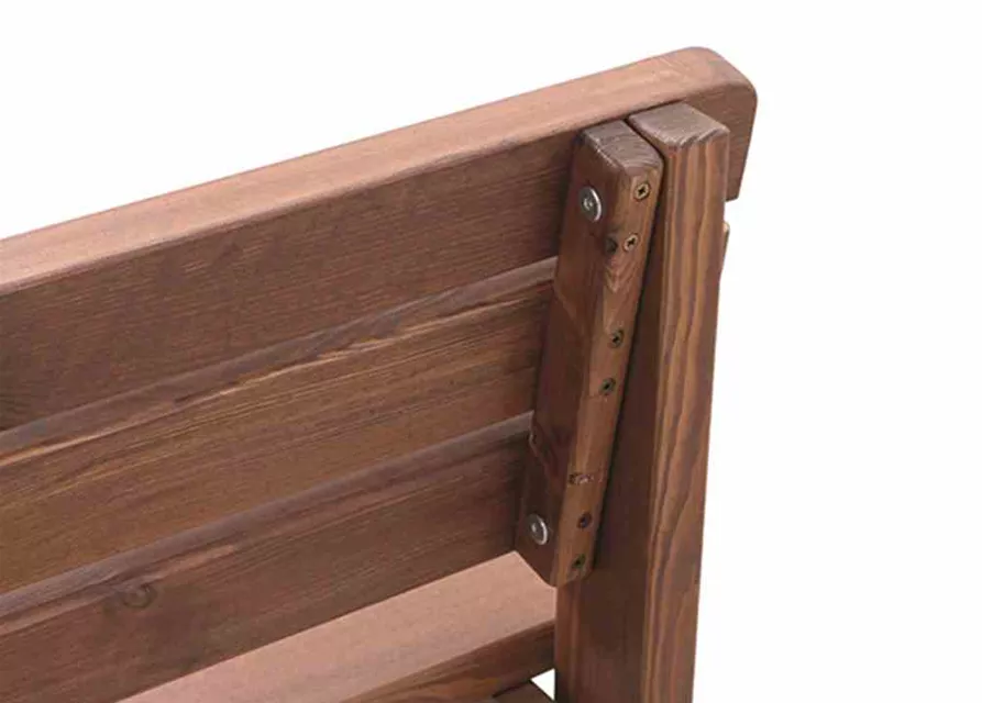 Bank Tessin 150 cm, braun Massivholz 