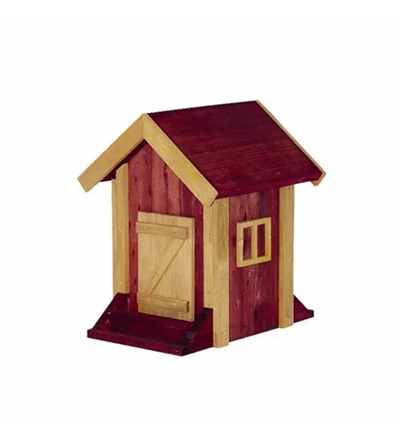 H.G-Vogel Vogelfutterhaus Hamburg 22 x 22 x 29 cm natur und rot 