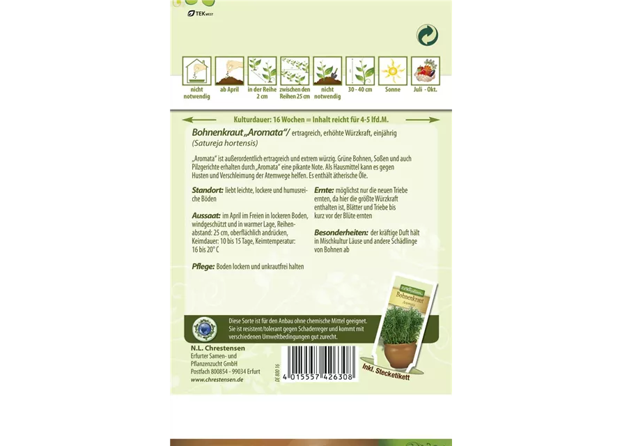 Bohnenkrautsamen 'Aromata'