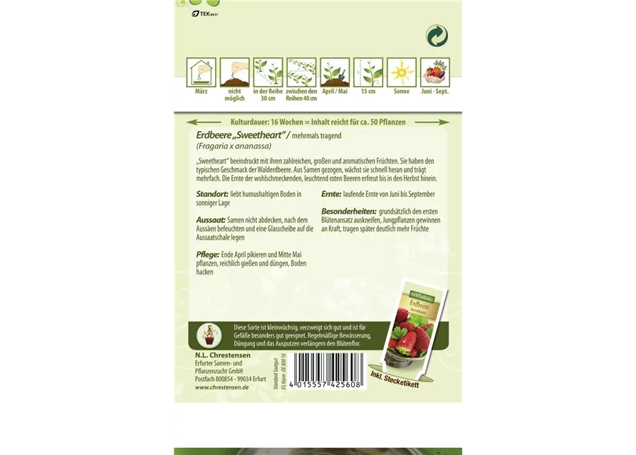 Erdbeersamen 'Sweetheart'