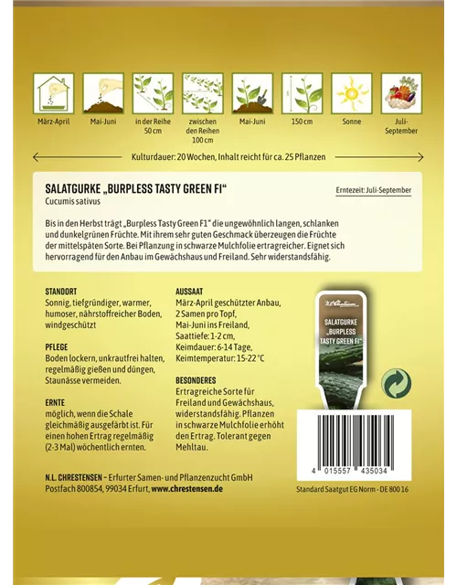 Gurkensamen 'Burpless Tasty Green F1'