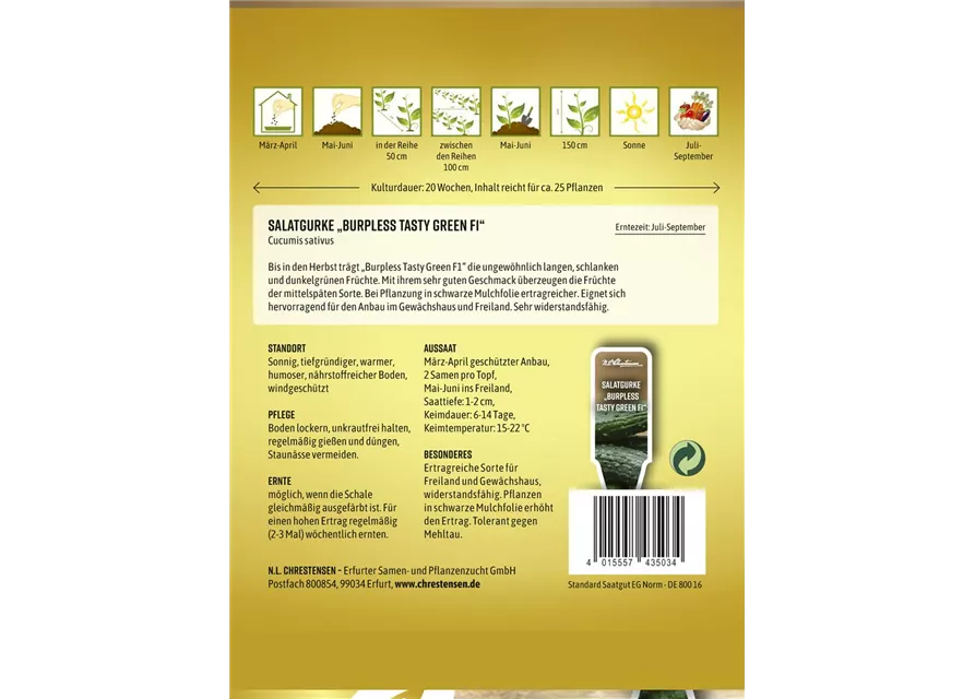 Gurkensamen 'Burpless Tasty Green F1'