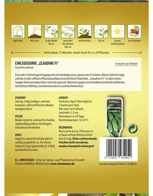 Gurkensamen 'Claudine F1'