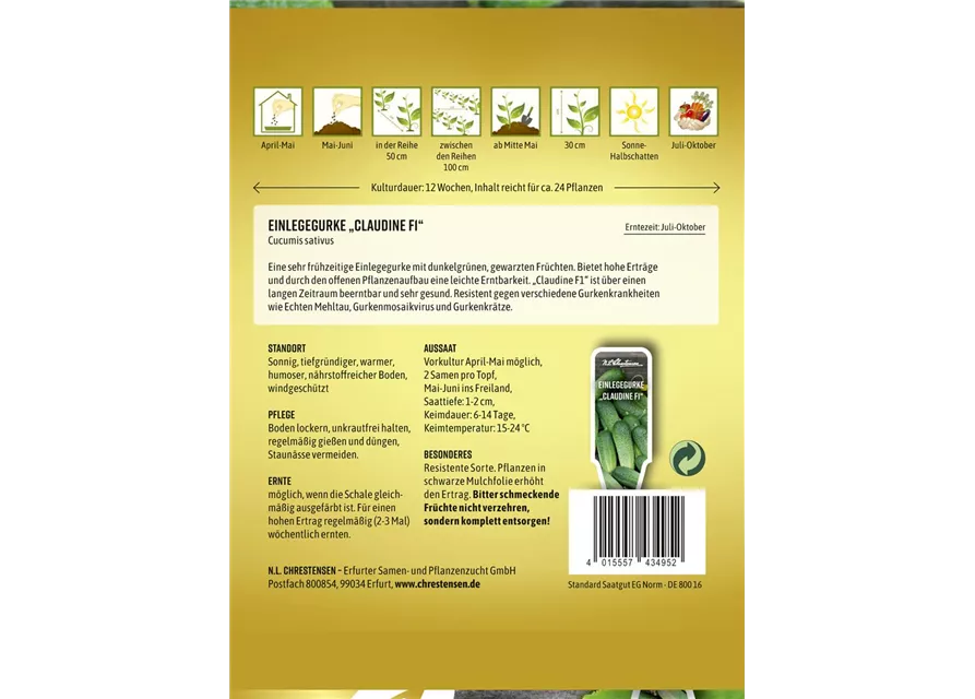 Gurkensamen 'Claudine F1'
