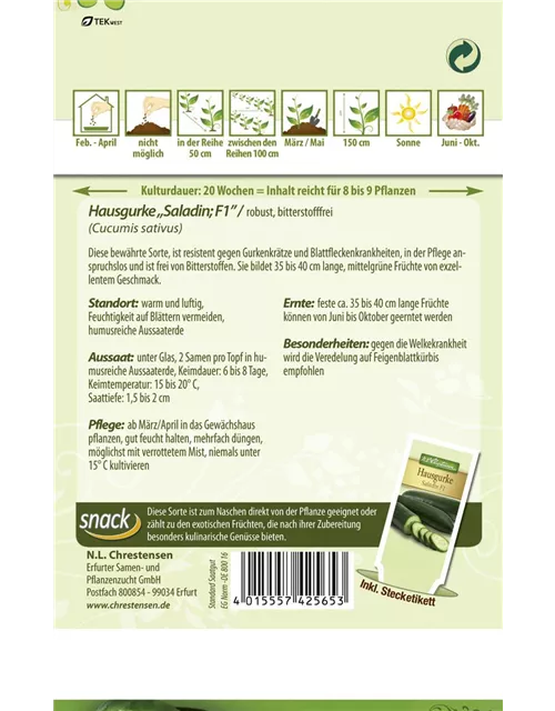 Gurkensamen 'Saladin'