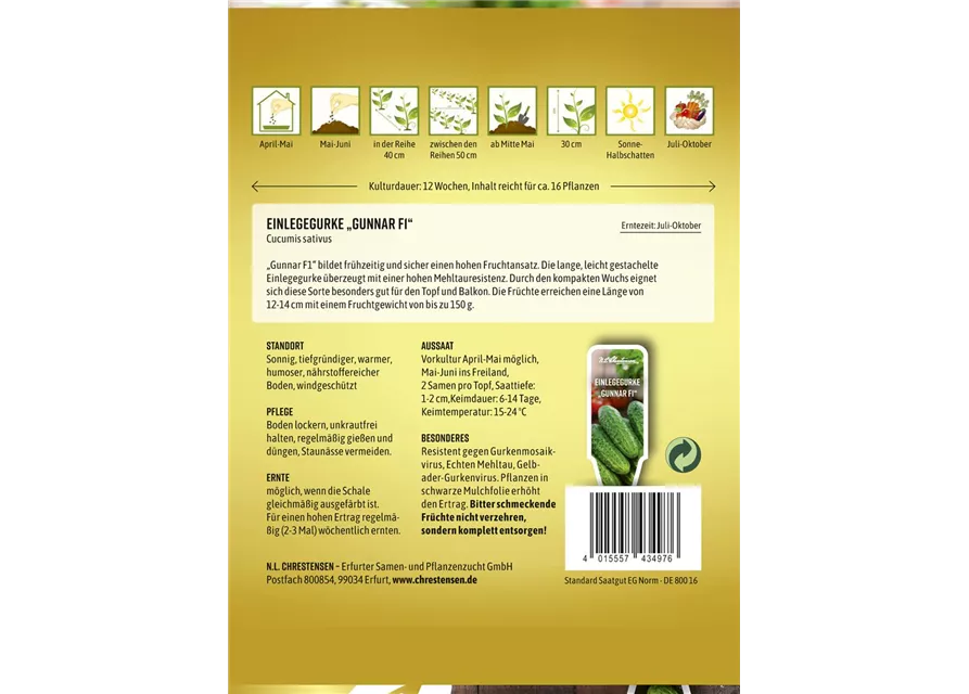 Gurkensamen 'Gunnar F1'