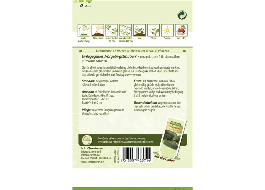Gurkensamen 'Vorgebirgstrauben'