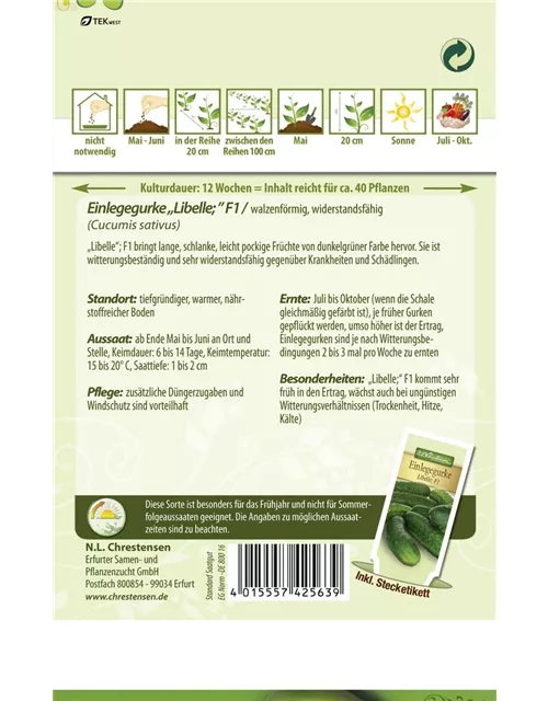 Gurkensamen 'Libelle F1'