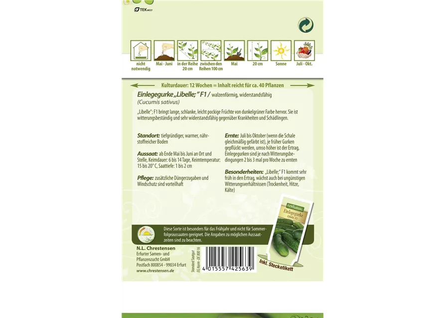 Gurkensamen 'Libelle F1'