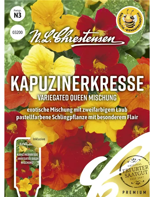 Kapuzinerkressesamen 'Variegated Queen'